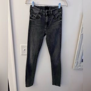 MOTHER Looker High Waisted Skinny Jeans in NightOwl